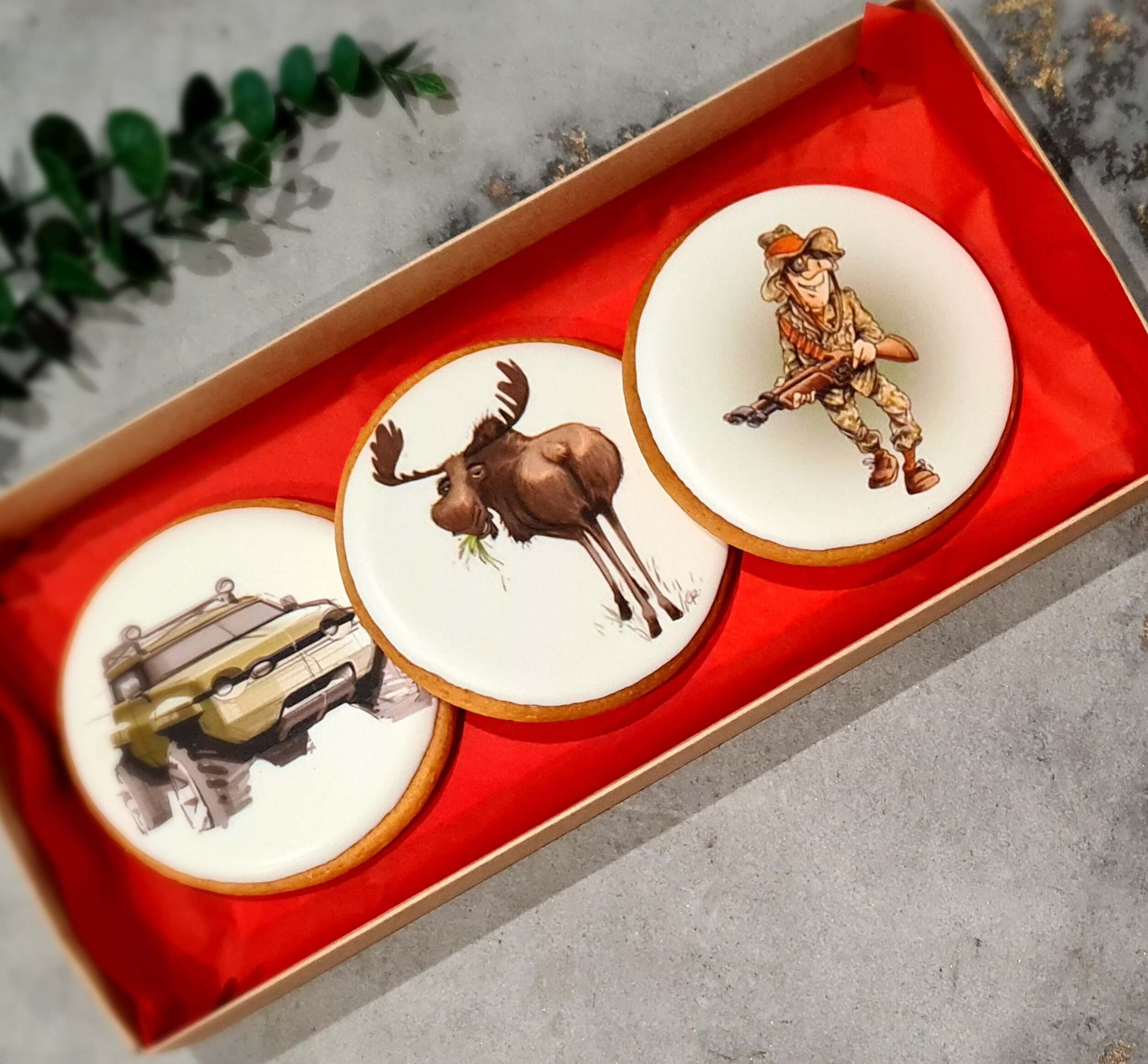 Dekoruoti imbieriniai sausainiai „Medžioklė“