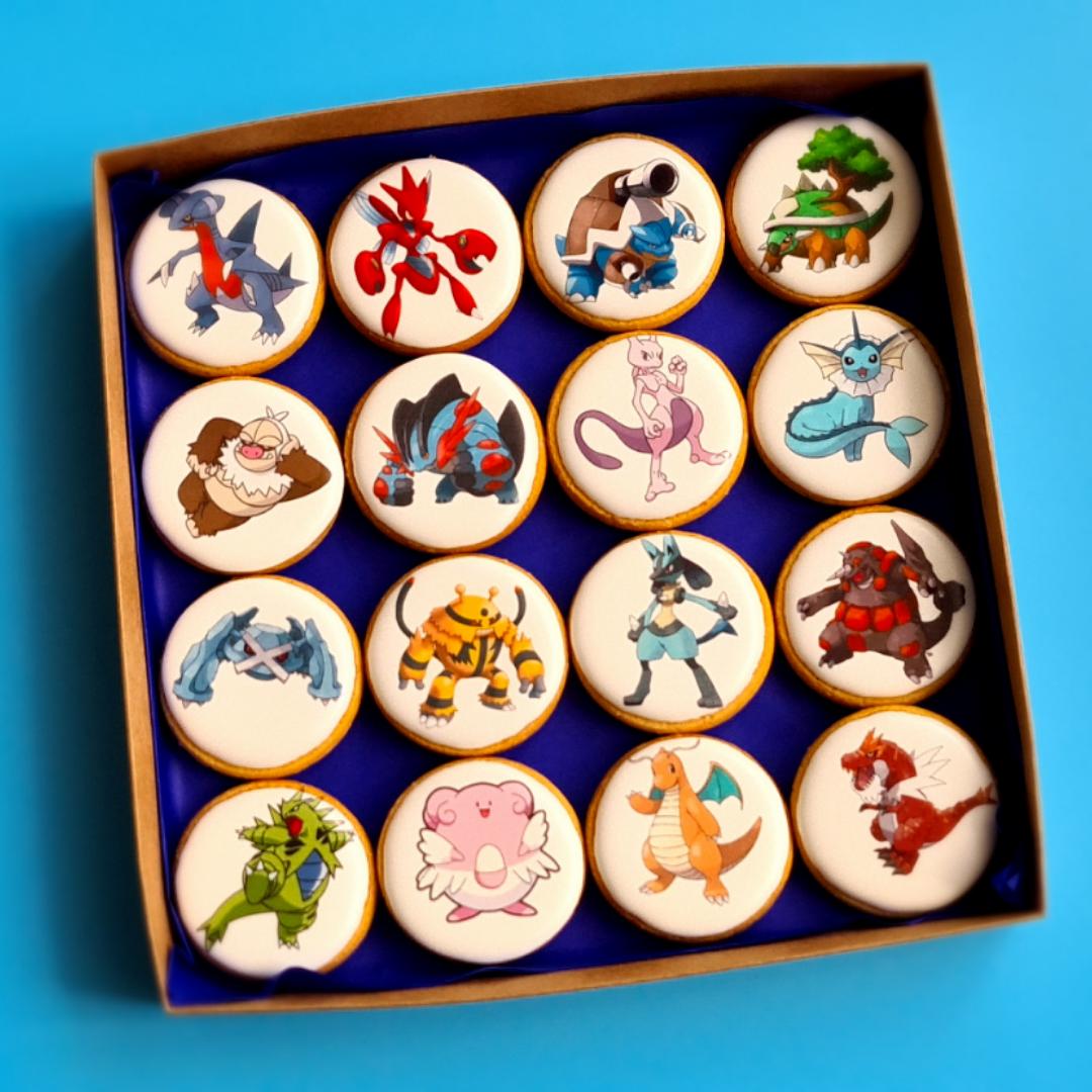 Dekoruoti imbieriniai sausainiai "Pokemonai"