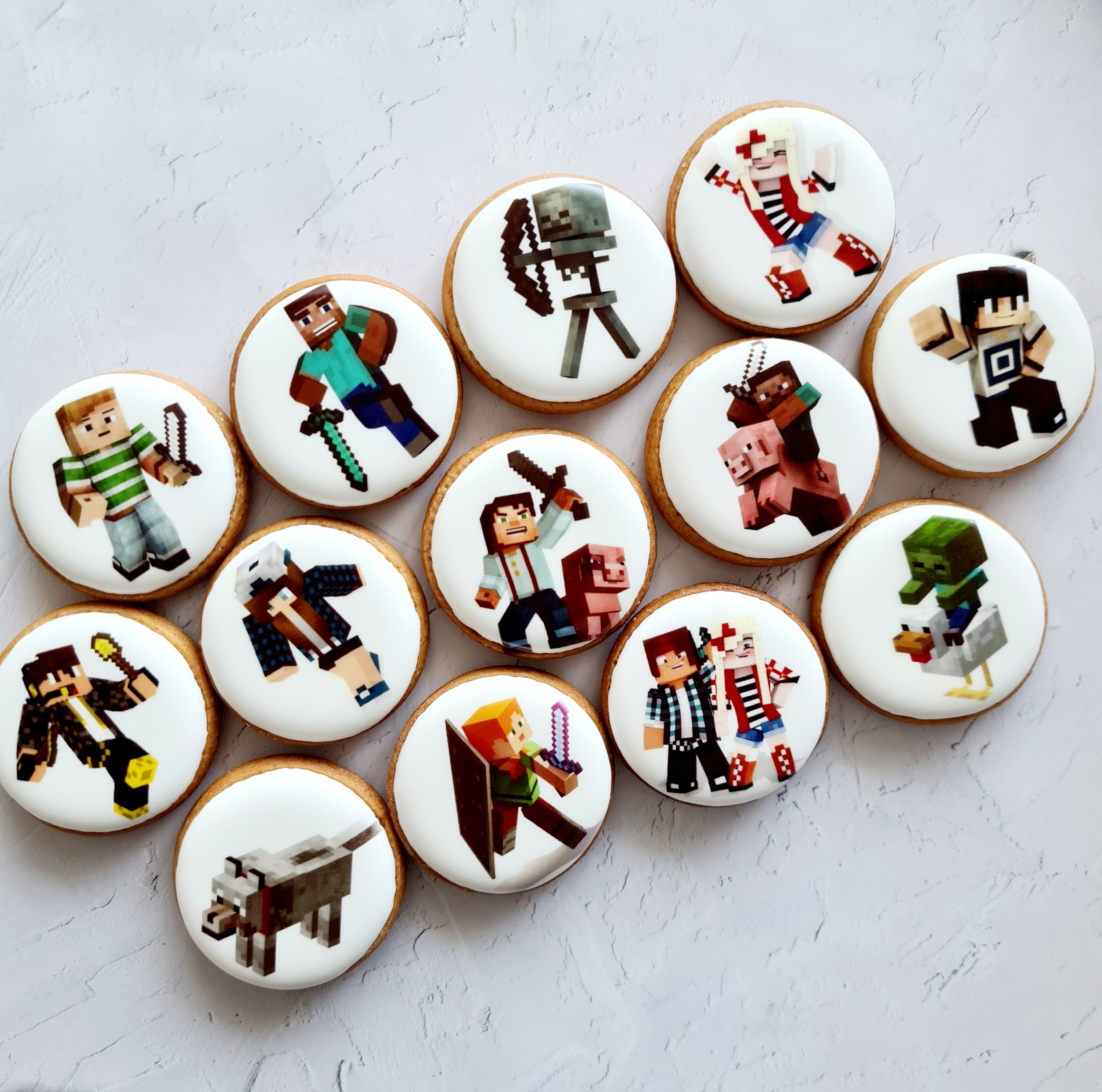 Dekoruoti imbieriniai sausainiai "Minecraft"
