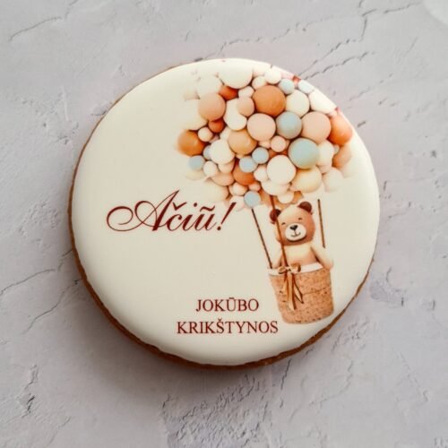 Dekoruoti meduoliniai sausainiai "Mano Krikštas"