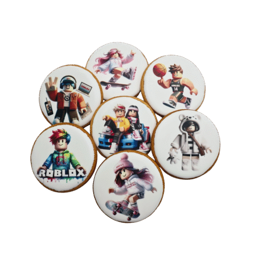 Dekoruoti meduoliniai sausainiai "Roblox"