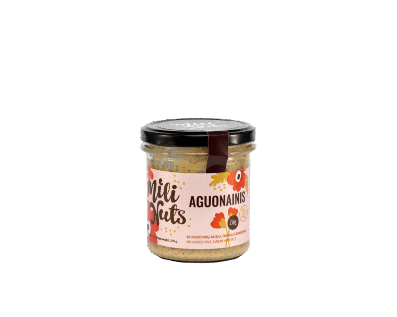 Riešutų kremas „Aguonainis”, 250 g