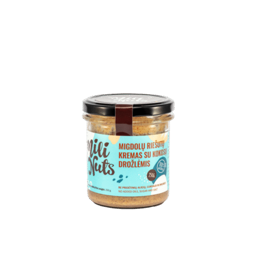 „Migdolų riešutų kremas su kokoso drožlėmis“, 250 g