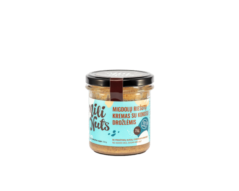 „Migdolų riešutų kremas su kokoso drožlėmis“, 250 g