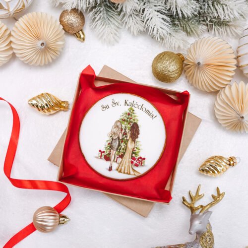 Dekoruotas meduolinis sausainis „Kalėdos” K1