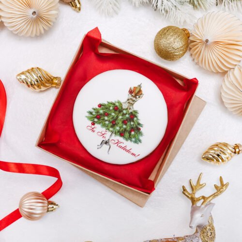 Dekoruotas meduolinis sausainis „Kalėdos” K7