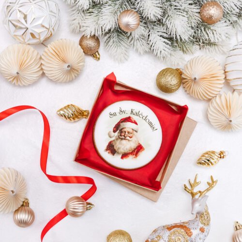 Dekoruotas meduolinis sausainis „Kalėdos” K9