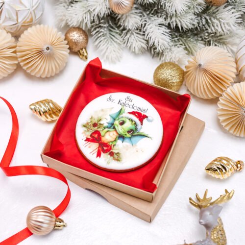 Dekoruotas meduolinis sausainis „Kalėdos” K10