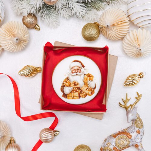 Dekoruotas meduolinis sausainis „Kalėdos” K18