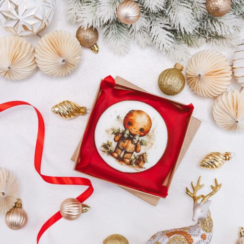 Dekoruotas meduolinis sausainis „Kalėdos” K19