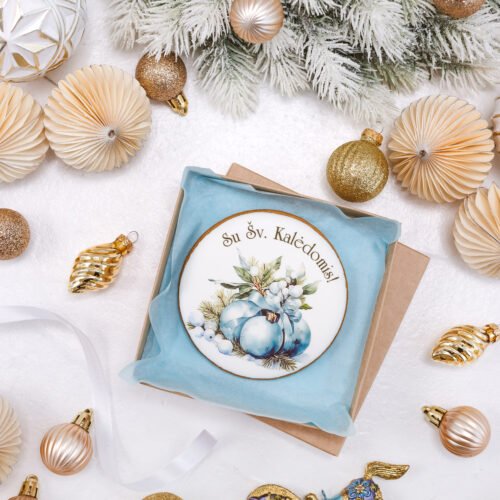 Dekoruotas meduolinis sausainis „Kalėdos” K21