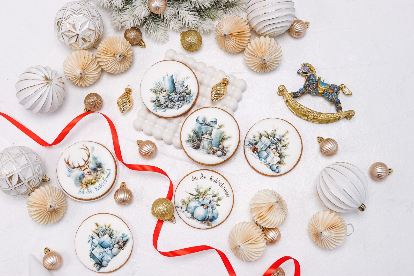 Dekoruotas meduolinis sausainis „Kalėdos” K47, 1vnt.