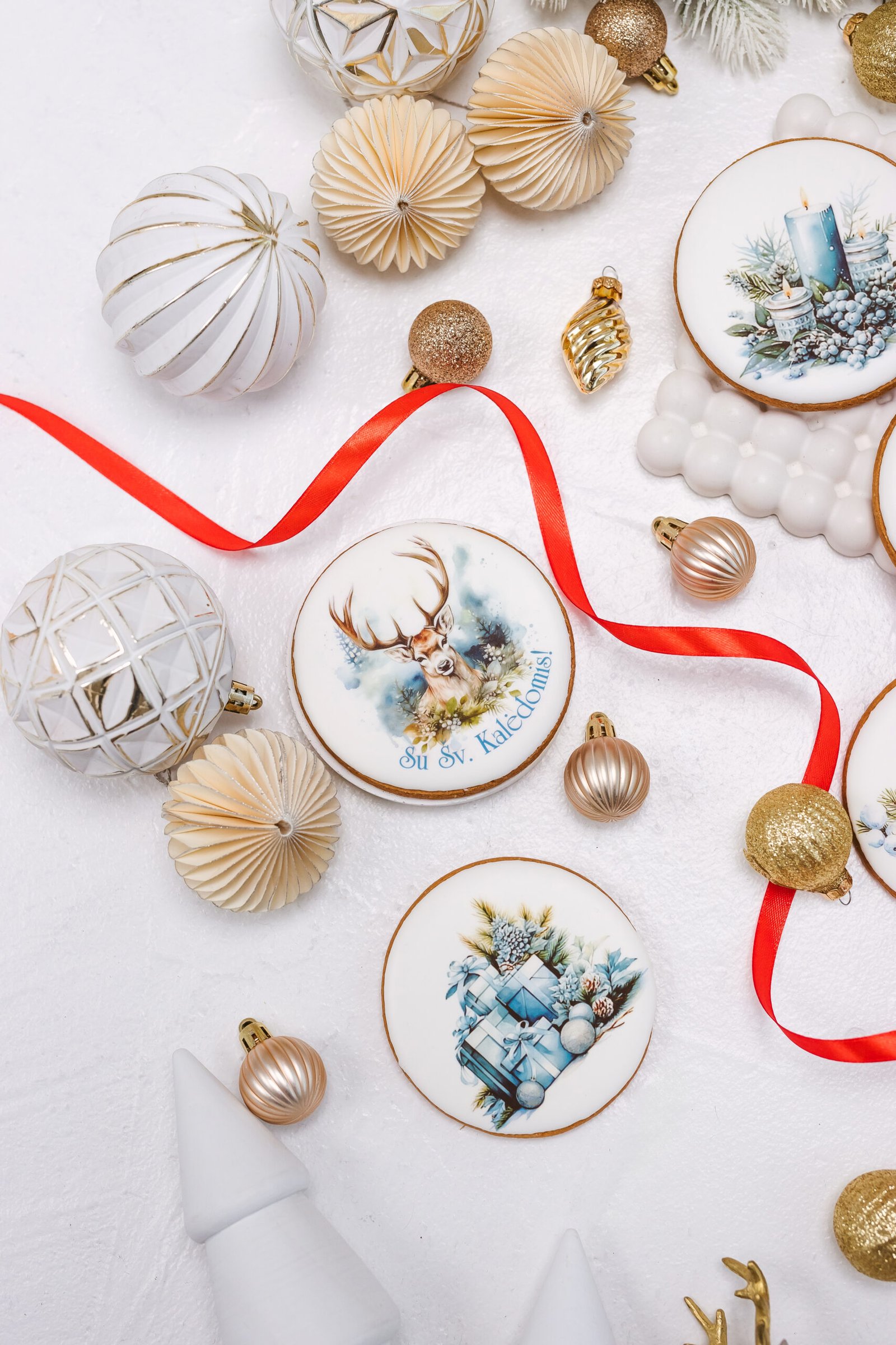 Dekoruotas meduolinis sausainis „Kalėdos” K47, 1vnt. - Image 3