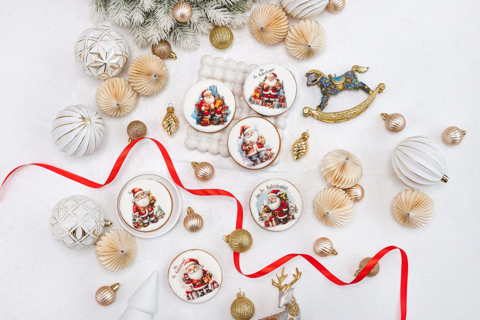 Dekoruotas meduolinis sausainis „Kalėdos” K48, 1vnt.