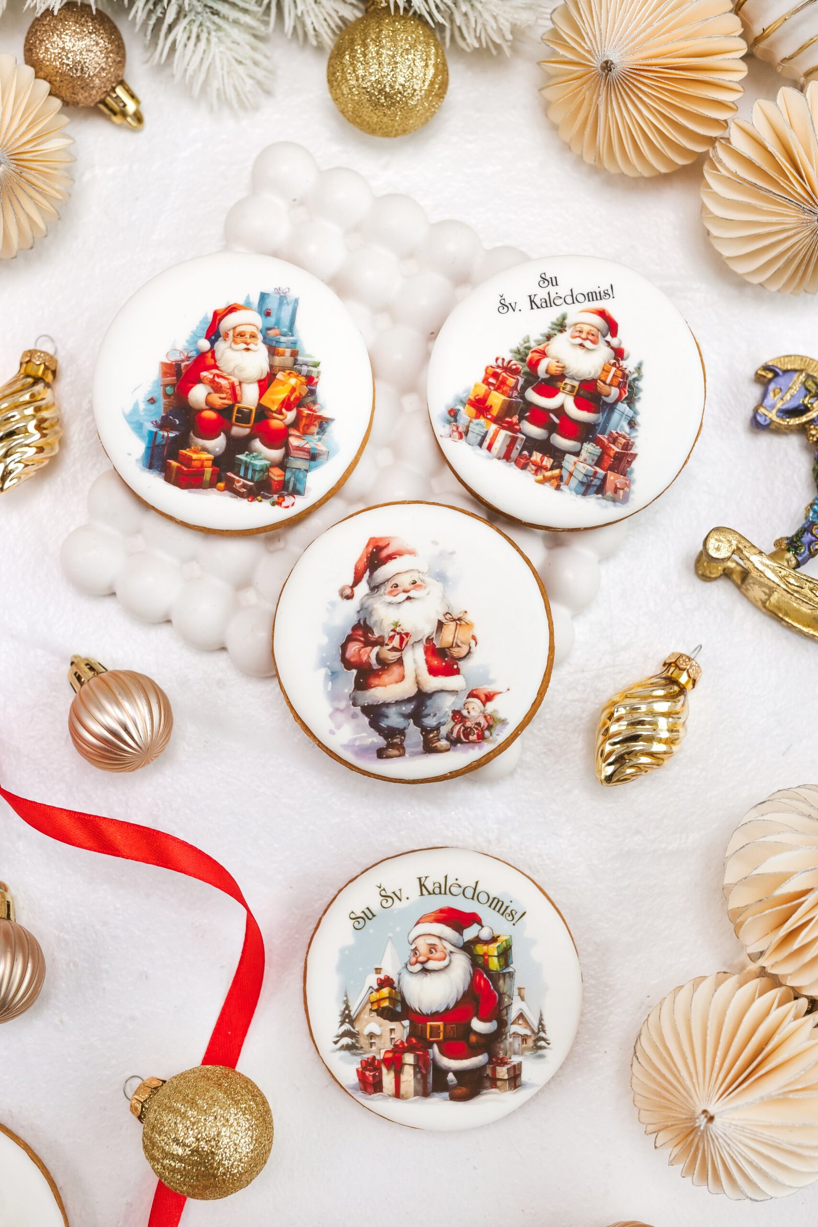 Dekoruotas meduolinis sausainis „Kalėdos” K48, 1vnt. - Image 3