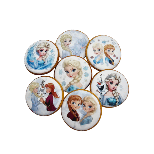 Dekoruoti meduoliniai sausainiai „Ledo šalis”