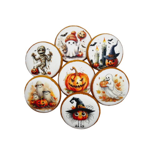 Dekoruoti meduoliniai sausainiai „Helovynas”