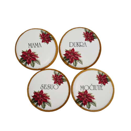 Dekoruotas meduolinis sausainis „Kalėdos” K86, 1vnt.