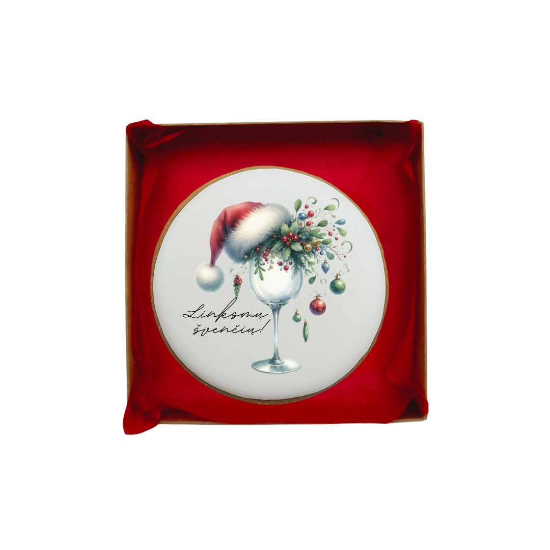 Dekoruotas meduolinis sausainis „Kalėdos” K78, 1vnt.