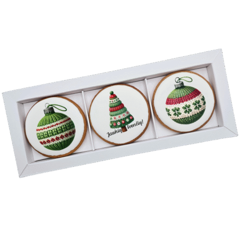 Dekoruoti meduoliniai sausainiai „Kalėdos” K56, 3vnt.