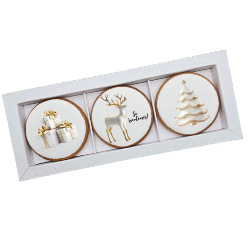 Dekoruoti meduoliniai sausainiai „Kalėdos” K63, 3vnt.