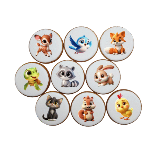 Dekoruoti meduoliniai sausainiai „Gyvūnai”