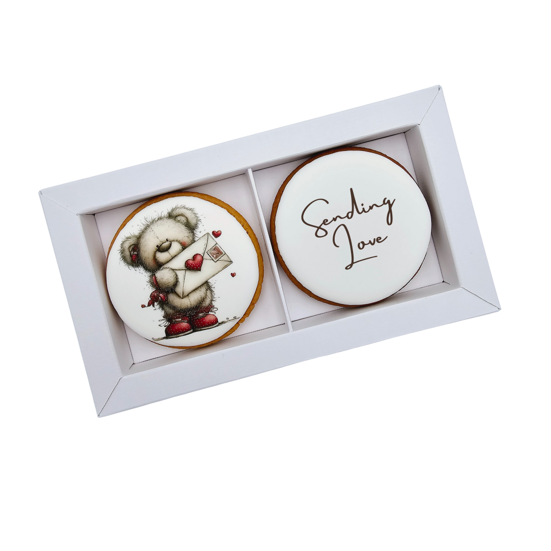 Dekoruoti meduoliniai sausainiai „Valentino diena” V34, 2vnt.