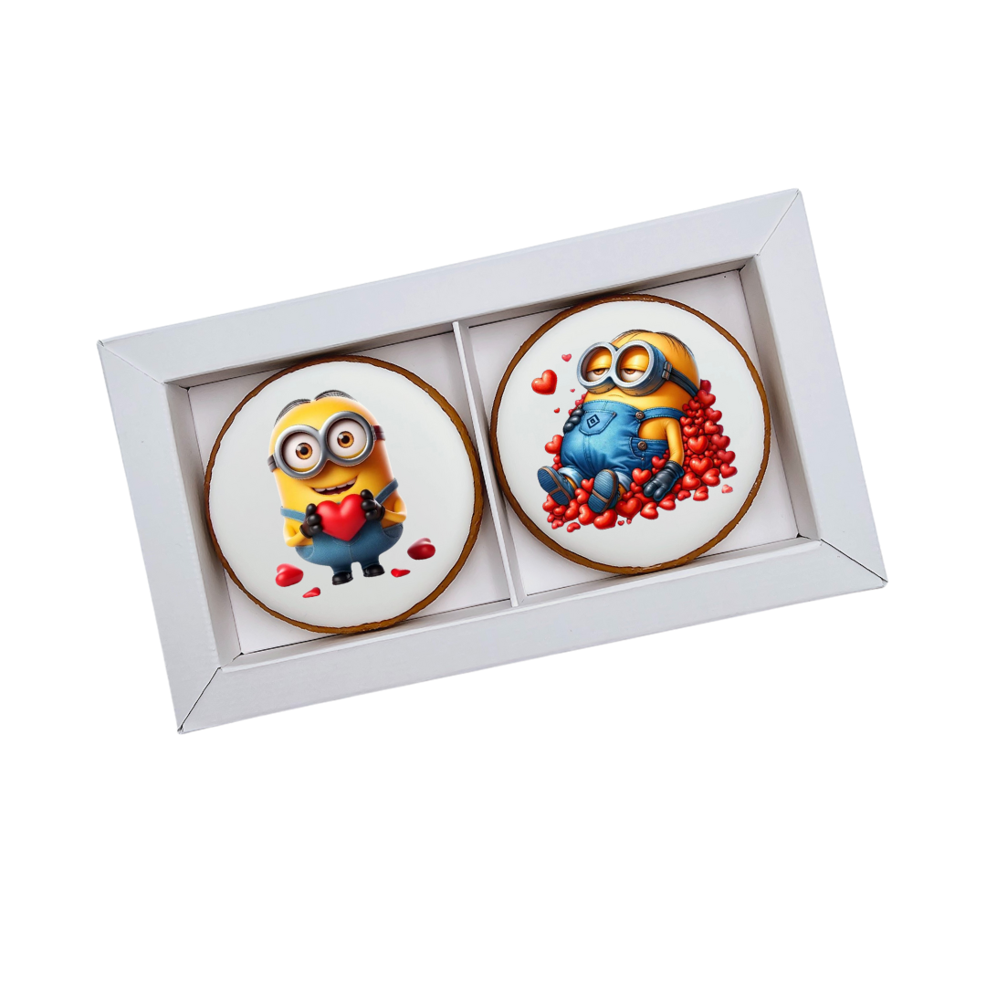 Dekoruotų meduolinių sausainių rinkinys „Valentino diena” V8, 2vnt.