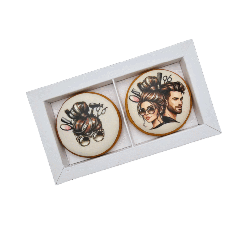 Dekoruoti meduoliniai sausainiai „Grožio specialistams”, 2vnt.