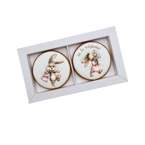 Dekoruoti meduoliniai sausainiai „Velykos9“ 2vnt.