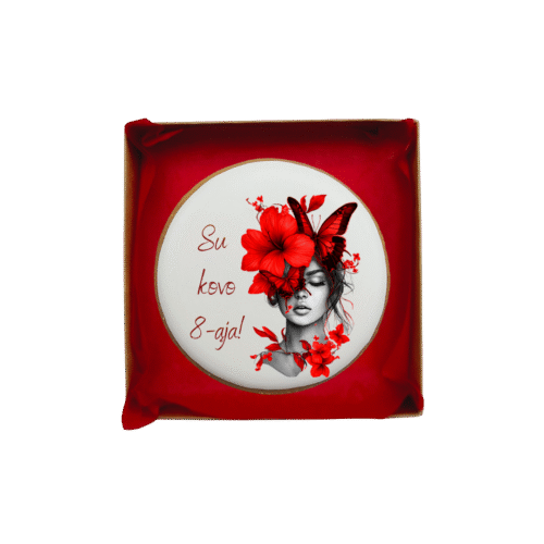 Dekoruotas meduolinis sausainis „Moters diena9” 1vnt.