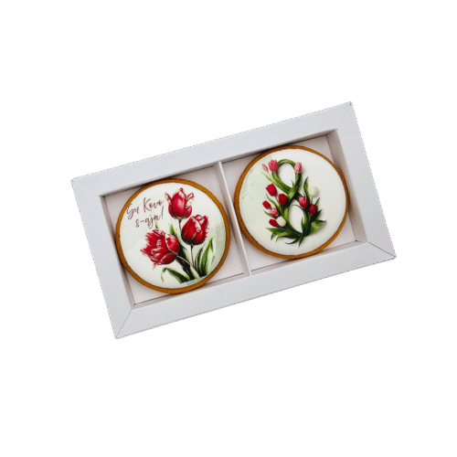 Dekoruoti meduoliniai sausainiai „Moters diena12” 2vnt.