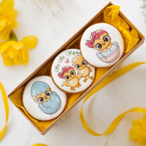 Dekoruoti meduoliniai sausainiai „Velykos28“ 3vnt.