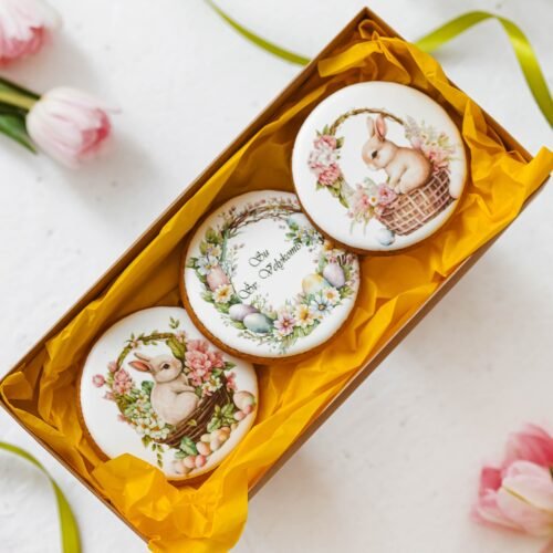 Dekoruoti meduoliniai sausainiai „Velykos22“ 3vnt.