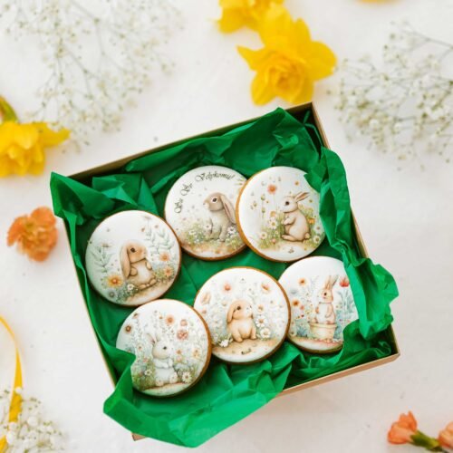 Dekoruoti meduoliniai sausainiai „Velykos19“ 6vnt.