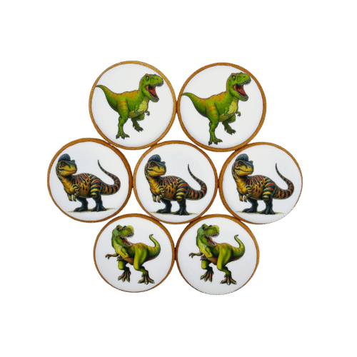 Dekoruoti meduoliniai sausainiai „Dinozaurai2” 1vnt.