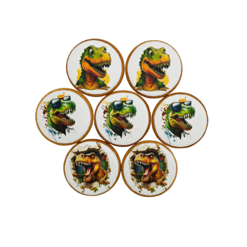 Dekoruoti meduoliniai sausainiai „Dinozaurai3” 1vnt.