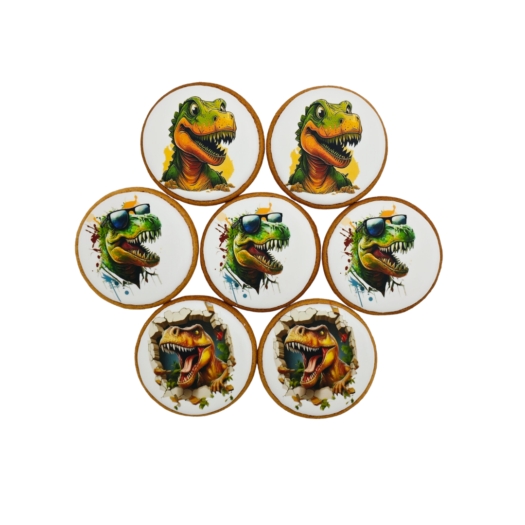 Dekoruoti meduoliniai sausainiai „Dinozaurai3” 1vnt.