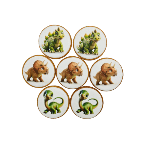 Dekoruoti meduoliniai sausainiai „Dinozaurai5” 1vnt.