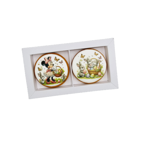 Dekoruoti meduoliniai sausainiai „Velykos42“ 2vnt.