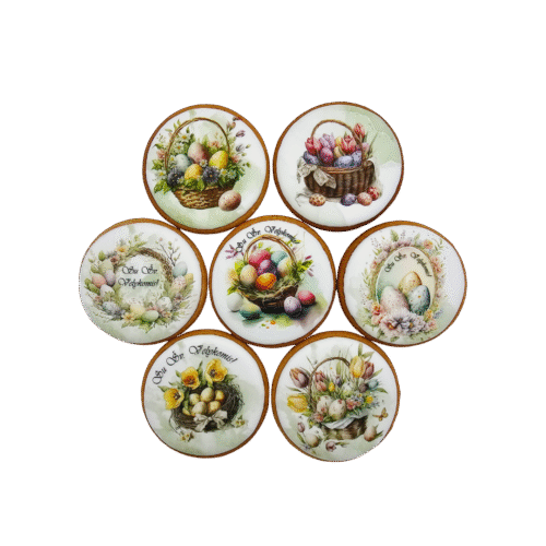 Dekoruoti meduoliniai sausainiai „Velykos17” 1vnt.