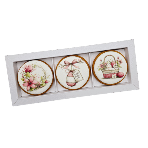 Dekoruoti meduoliniai sausainiai „Velykos30“ 3vnt.