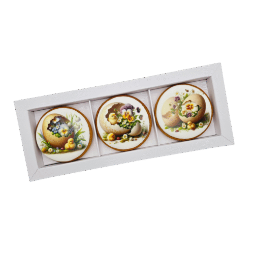 Dekoruoti meduoliniai sausainiai „Velykos16“ 3vnt.