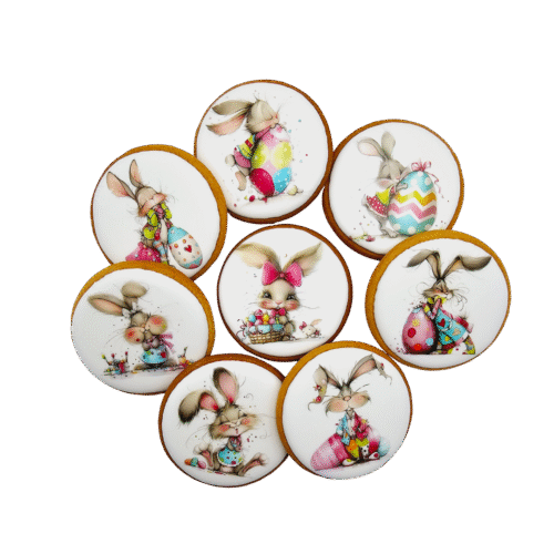 Dekoruoti meduoliniai sausainiai „Velykos40“ 1vnt.