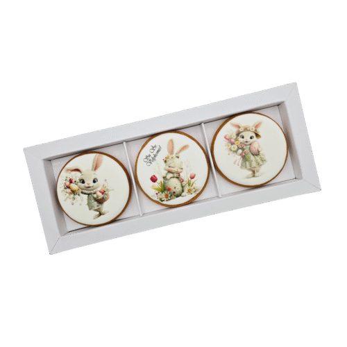 Dekoruoti meduoliniai sausainiai „Velykos12“ 3vnt.