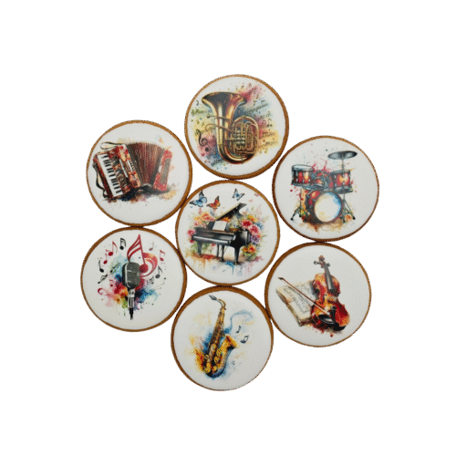 Dekoruoti meduoliniai sausainiai „Instrumentai” 1vnt.