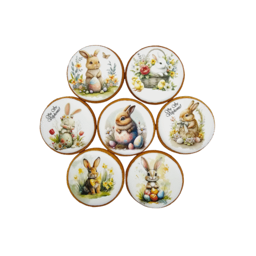 Dekoruoti meduoliniai sausainiai „Velykos18” 1vnt.