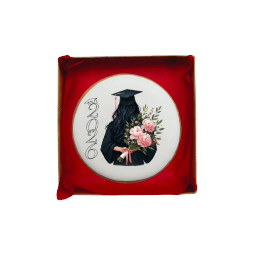 Dekoruotas meduolinis sausainis „Mokslų pabaiga2” 1vnt.