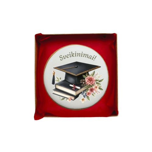 Dekoruotas meduolinis sausainis „Mokslų pabaiga1” 1vnt.