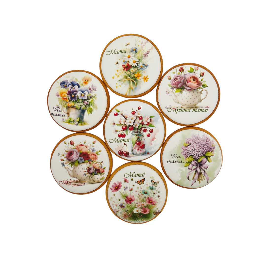 Dekoruotas meduolinis sausainis „Mamos diena13” 1vnt.